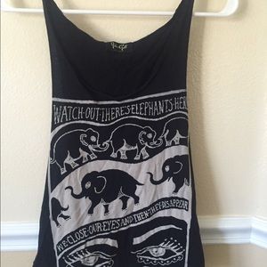 Black tank top from John Galt/Brandy Melville