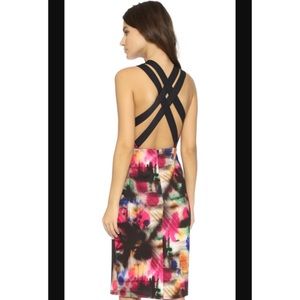 Milly graffiti dress open back