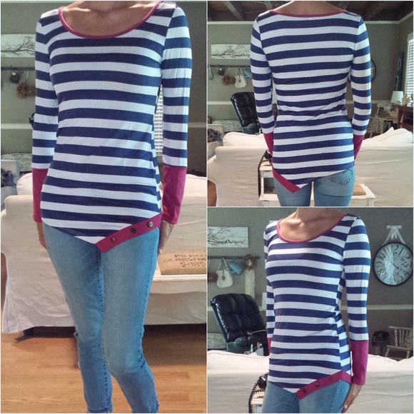 •Last One• Striped Long Sleeve Tee - Picture 3 of 4