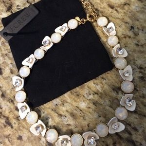 J.Crew white flower necklace