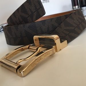 Michael Kors brown and gold belt