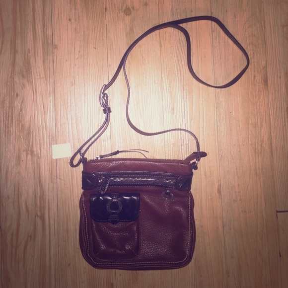 Brighton cross body bag in brown/black