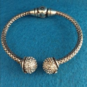 Silver and crystal Brighton cuff