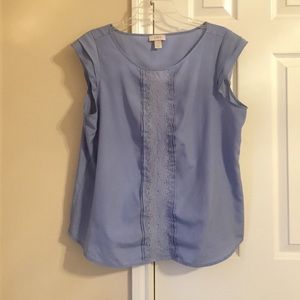 Crochet and ruffle detailed top