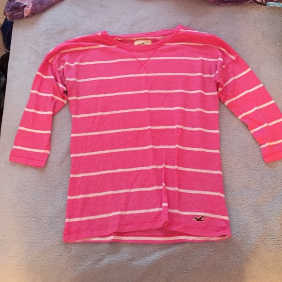 Pink and white striped shirt