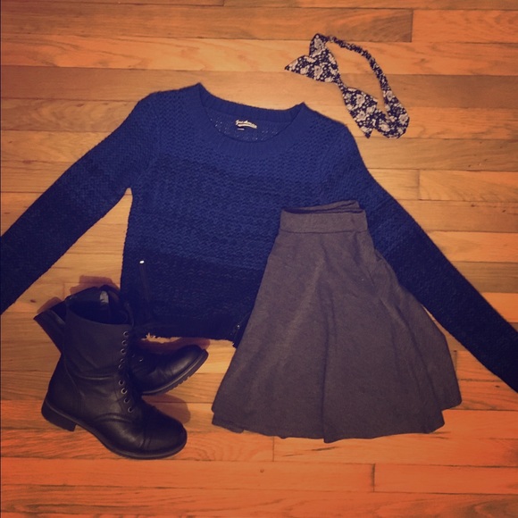 Blue and Black Ombré Sweater