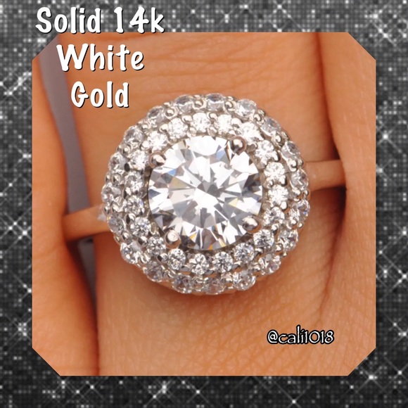 SOLD OUT🆕Solid 14K White Gold 2CT Round - Picture 4 of 4