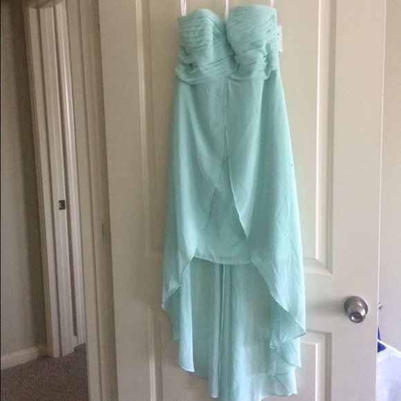 David's Bridal strapless high low dress - Picture 1 of 4