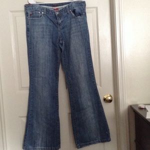 Light wash blue jeans