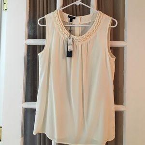 Talbots 100% silk cream tank. NWT. Size 10