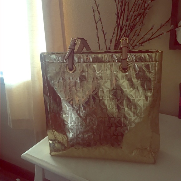 Michael Kors- gold tote