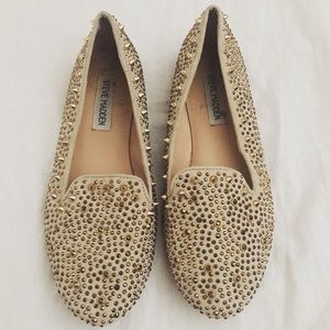 Flash Sale! Steve Madden Gold-Studded Flats