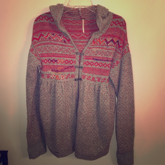 🎉FreePeople wool hooded sweater