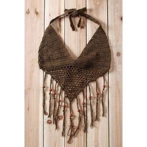 Free People Like Beaded Bikini Top/Halter Top