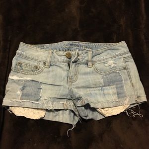 American Eagle Shorts with lace pockets