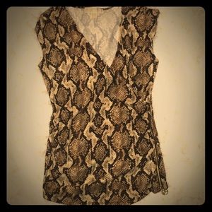 Snake print Michael Kors v-neck tank!