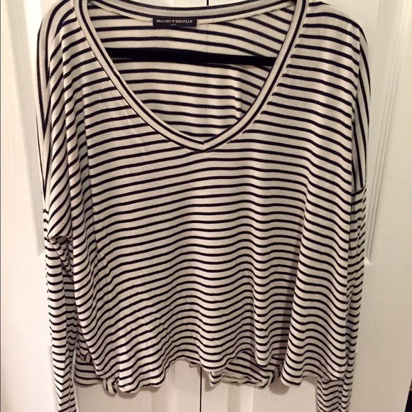 Brandy Melville long sleeve striped top