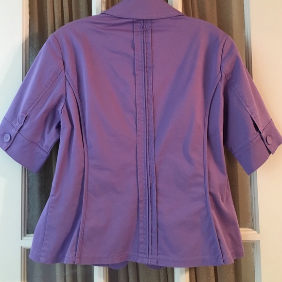 Coldwater Creek size 8 purple shirt sleeved jacket - Picture 2 of 2