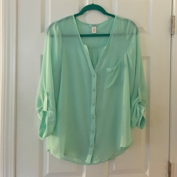 Teal Button Up