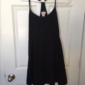 black spaghetti strap dress