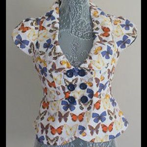 Anthropologie Eleveness Butterfly Cropped Jacket