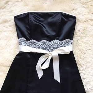 Jessica McClintock Black Strapless Dress