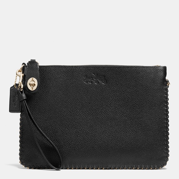 Coach Black Oversize TurnLock Wristlet