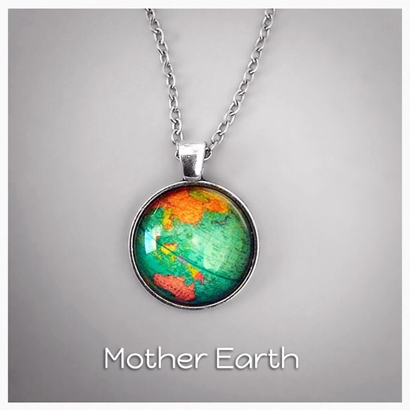 Jewelry - CLEARANCE Unique Globe Necklace on .925 SS Chain