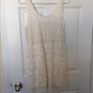 white lace dress