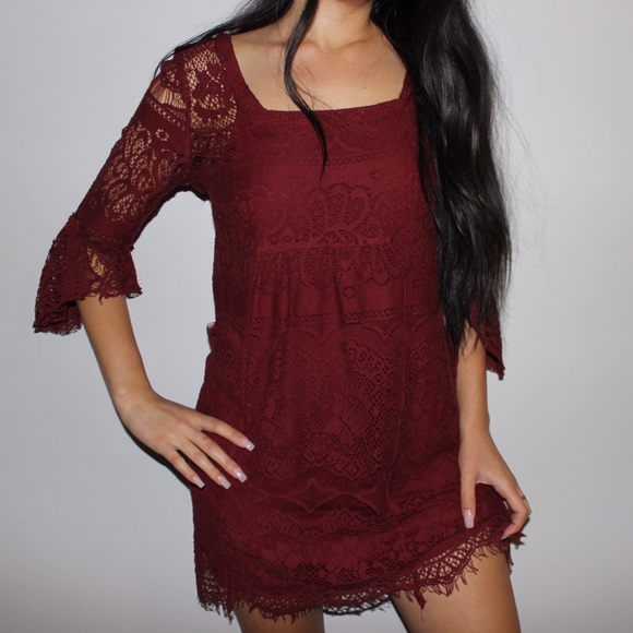 Free People Lace Dress With Slip