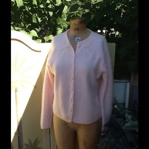 VTG 70s/80s COZY CARDIGAN SWEATER WITH BEADING