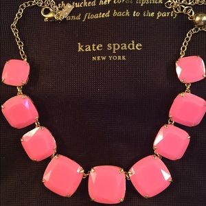 Kate Spade Pink square stone collar  necklace