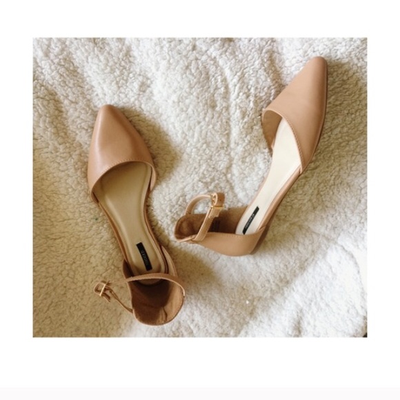 F21 Beige Pointed Flats