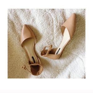 F21 Beige Pointed Flats
