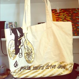 Volcom PacSun canvas bicycle tote