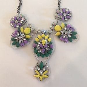 Lucite statement bib necklace