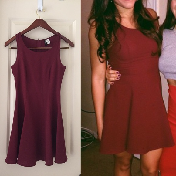 Burgundy short dress