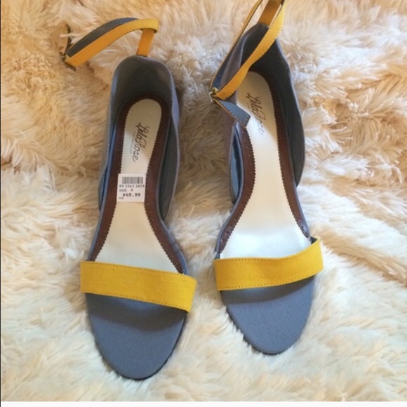 Blue and yellow wedges