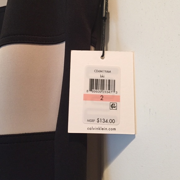 NWT size 2 Calvin Klein Striped Sheath Dress - Picture 2 of 4