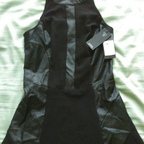Guess dress REAL leather brand new