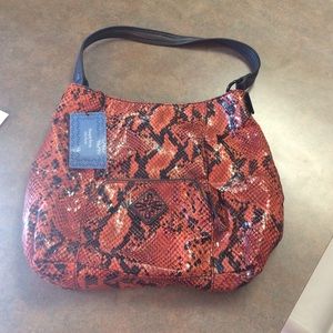 Vara wang tan snake purse
