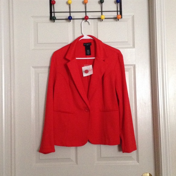 Red suit blazer