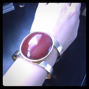 NWOT Gold and Deep Red Bracelet