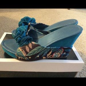 Priced for quick sale! Colorful wedge heels