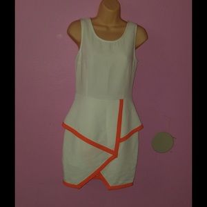 Withe dressy with orange details