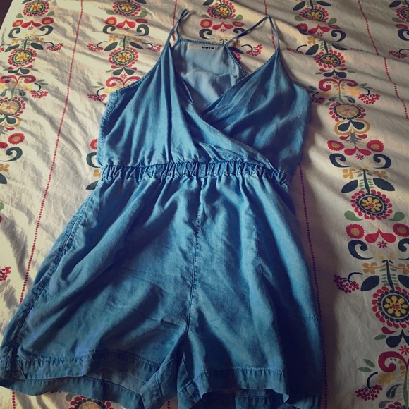 Topshop Pants - Blue Denim Topshop Romper