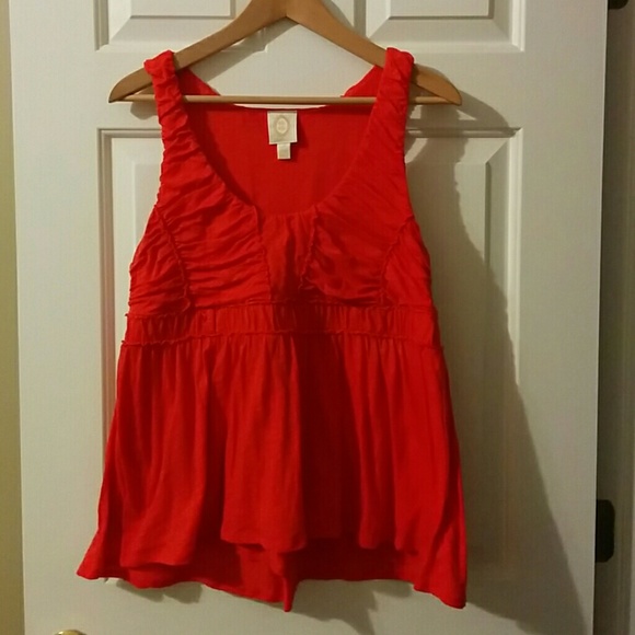 Anthropologie / Ric Rac orange baby doll tank