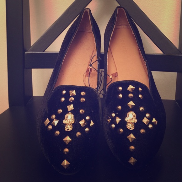 torrid Shoes - Torrid black loafs with studs and skull Size 10