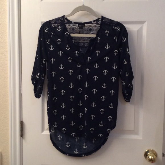 An anchor lace shirt