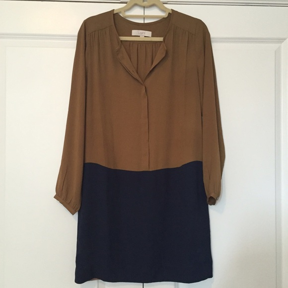 Loft long sleeve shift dress- Size S